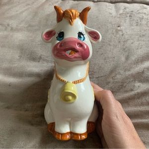 Vintage Norleans Sitting Bessie Cow Country Farm Milk Creamer Porcelain Japan